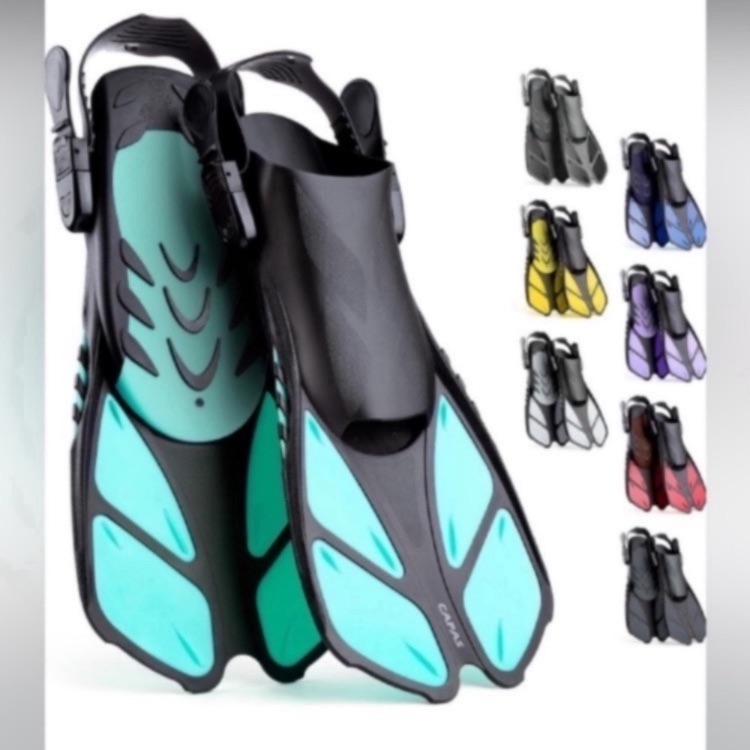 ~New Snorkel Fins, Swim Fins Travel Size Short Adjustable For Snorkeling~